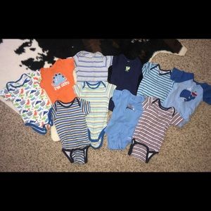 Set of 10 Baby boy onesies
